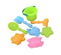 JWQFBC Set de 8 Jouets pour La Plage, Seau, Pelle et Râteau pour Activités D'été, Vert