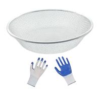 JWQFBC Sieve de Jardinage Crible Tamis Compost Gant Métal Solide Support 50kg Facile à Manipuler Entretien Simplifié Tamisage Terre Sable Ada, Trou 2mm
