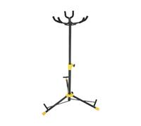 JWQFBC Support Triple pour Guitare électrique/acoustique, Support de Sol Lumineux Professionnel, Hauteur Réglable, 3 Têtes pour Guitare Classique, Tête de Caoutchouc Jaune