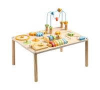 JWQFBC Table D'activités En Bois, Table de Jeu, Cubes D'activités de Reconnaissance pour Enfants, Jouet Sensoriel de Correspondance de Formes pour Bé