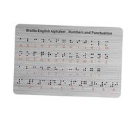 JWQFBC Tableau D'alphabet Braille, Tableau Braille, Cadeaux, Lettres Anglaises, Outil D'apprentissage et D'étude Facile avec Points En Relief Pou