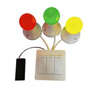 JWQFBC Tableau Interactif Jouet Sensoriel Tableau Commutateur Accessoire Éducatif Développement Moteur Matériau PP Adapté à L'Éveil Apprentissage Circuits Re, Rouge Jaune Vert