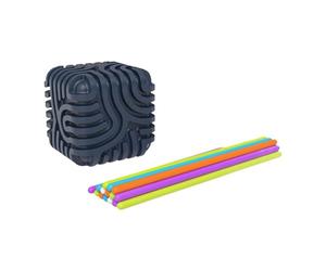 JWQFBC Tableau Sensoriel 3D Silicone Jouet D'Activités Sensoriel Plateau Fidget Calmant Développement Motricité Fine Fonction Silencieuse Adapté pour Enfants, Bleu Foncé