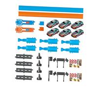 JWQFBC Toy Car Track Set Ensemble Piste Voiture Boucle Sauts Lancement Construction DIY Fonction Créative Convient Aux Enfants pour Cadeau Maison Fêt, Double Voie