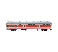 JWQFBC Train Maquette de Wagon de Bagages Miniature avec Système Led Portes Ouvrantes Décoration pour Collectionneurs Convient à Bureau Salon Chambre Étagère, Rouge