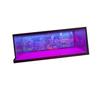 JWQFBC Vitrine En Acrylique pour Maquette de Voiture avec éclairage LED, Diorama de Garage Simulé, Espace de Rangement pour Mini-véhicules, Scène de Stationn, B