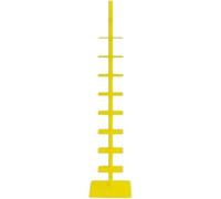 JWSYBD Bibliothèque en métal de 9 étages, étagère de Rangement en Fer, Tour à Livres Verticale, bibliothèque Ouverte rotative à 360 degrés du Sol au Plafond, adaptée au Salon et au Bureau (Jaune)