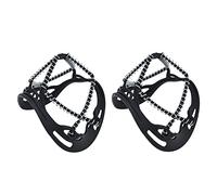 Jwthee 2pcsice Trekkers pour Bottes, Crampons Crampons Glace Traction Snow poignées pour Bottes Chaussures pour Marcher, randonnée, Escalade, pêche et Alpinisme
