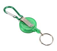 Jwthee 3PCS Reel Key Chain, Fly Fishing Lanyard Nylon Cord Stopper Retractable Reel Chain Key Holder Fly Fishing Accessories (Green)