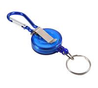 Jwthee 3PCS Reel Key Chain, Fly Fishing Lanyard Nylon Cord Stopper Retractable Reel Chain Key Holder Fly Fishing Accessories (Blue)
