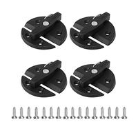 Jwthee 4 Ensembles de loquets de Trappe de Bateau, loquet à Bouton tournant de 59 mm, poignées de tiroir Marines à Bouton tournant Rond pour Bateaux, Armoire de Porte, Nylon de qualité