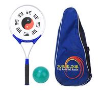Jwthee Balle de Handball Softball Taiji, Raquette de Force Douce | Exercice de personnes âgées de visage de Silicone de poignée d'alliage d'aluminium, raquette de Tai Chi Fitness