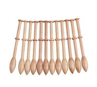 Jwthee Bobbin Lace Kit, 12PCS Wooden Lace Bobbin Craft Knitting Needle Weaving Tool Antique Vintage Bobbin Lace Kit for Beginners