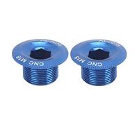 Jwthee Boulon de manivelle de vélo, boulons de Fixation de Bras de manivelle 2PCS Boulons de vis de Bras de manivelle Boulons d'alliage d'aluminium (M18 Bleu)