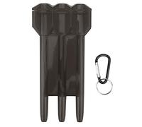 Jwthee Dart Case, Universal Portable Dart Box 3 Sleeve Storaging Dart Carrying Case with Aluminium Alloy Hang Buckle (Black)