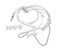 Jwthee Écouteurs filaires, écouteurs à Tube d'air, écouteurs binauraux ergonomiques à Suppression de Bruit de 3,5 mm, filaires pour Ordinateur Portable, Tablette, Son stéréo Portable (Blanche)