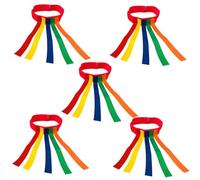 Jwthee Ensemble de Ceinture de Jeu Catch Tail, 5 pièces, équipement de Capture de Jeux de Jour sur Le Terrain, équipement d'entraînement de Capture Extensible, Ceinture de Queue de (Rose Rouge)