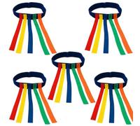 Jwthee Ensemble de Ceinture de Jeu Catch Tail, 5 pièces, équipement de Capture de Jeux de Jour sur Le Terrain, équipement d'entraînement de Capture Extensible, Ceinture de Queue de (Bleue)