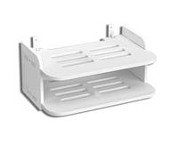 Jwthee Étagères flottantes pour Centre de Divertissement, Double étagère Flottante, étagère Murale pour TV, étagère Flottante pour projecteur, étagère de routeur, étagère Murale