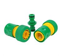 Jwthee Kit de connecteur Rapide pour Tuyau d'eau, Ensemble d'outils de Jointure de Robinet de Jardin 3 pièces, Adaptateur de Tuyau en Plastique PP pour l'irrigation du Jardin, arrosage