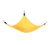 Jwthee Lot de 2 hamacs pour Furet, Cochon d'Inde, Rat, lit hamac Suspendu en Toile pour Hamster, Tunnel Suspendu et Tapis de lit Doux et Chaud pour Petits Animaux, Accessoires de Cage (Jaune)