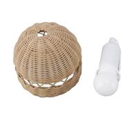 Jwthee Lumière en lustre en rotin, pendentif lumières boho pendentif suspension tobe ombre petit lustre luminaire pour enfants salle de maison (A-01)