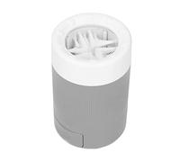 Jwthee Nettoyeur de Pattes de Chien, Nettoyeur de Pattes de Chien, Tasse de Lavage Portable pour Chiens Mignons, Tasse de Lavage de Pieds de Chien Portable Semi-Automatique pour Animaux (Gris)