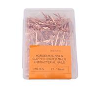 Jwthee Ongle en Fer à Cheval, 250 pcs Ongles en cuivre Massif cuivre avec Une boîte de Rangement (51 mm E5)