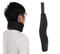 Jwthee Orthèse de cou en éponge douce noire, attelle de soutien du cou, aide à stabiliser les vertèbres pour soulager la pression vertébrale pour le fitness en plein air pour hommes et (S)