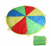 Jwthee Parachute Arc-en-Ciel de 1,8 m, Jeu de Tente avec Parachute, Sac de Saut et Parapluie Arc-en-Ciel, Accessoire de Jeu Sportif pour la Gymnastique et Les activités coopératives dans