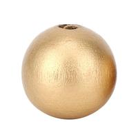 Jwthee Perles en bois dorées pour l'artisanat, 100 pièces de perles rondes en bois de 20mm avec grand trou, perles d'espacement amples en bois pour la fabrication de bijoux