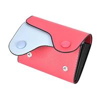 Jwthee Portefeuille pour Cartes de crédit, étui en Cuir pour Femme, Blocage RFID, Support de Sac pour Cartes antivol, Organisateur de Rangement pour mère, 7,1 x 9,9 x 3,3 cm (Rouge)