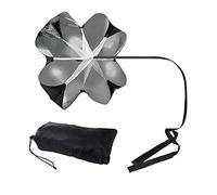 Jwthee Running Speed Training Parachute with Adjustable Strap, Black Running Speed Chute, Drag Running Parachute for Acceleration Speed Training, Lightweight Mesh Parachute for Football