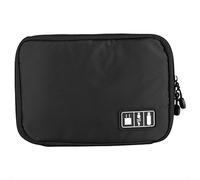 Jwthee Sac d'organisateur de câble, Organisateur de Cordon Travel Accessoires électroniques Sac USB Cable Power Bank Travel Electronic Organizer Case pour câble, USB, écouteurs (Black)