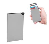 Jwthee Slim Minimalist Carte Portez, RFID Metal RFID Bloque Le Portefeuille pour Hommes Boîtier de Carte de crédit en Aluminium Hébaire de Cartes d'identité pour Hommes pour Hommes (X-55#)