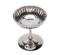 Jwthee Tasse à crème glacée en acier inoxydable, tasse de service de crème glacée avec pied en gobelet, bol à dessert élégant pour pudding, parfait et fruits