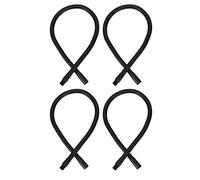 Jwthee Tuyau à col de cygne universel, 4 pièces 10 mm tuyau de lampe à col de cygne microphone col de cygne tuyau pliable en métal à filetage fin bras flexible rallonge de tube à col de (40cm)