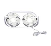 Jwthee Ventilateur de bureau à double tête, rotatif à 360 degrés, double ventilateur USB rechargeable, mini ventilateur portable, ventilateur de bureau personnel, bureau, voiture,