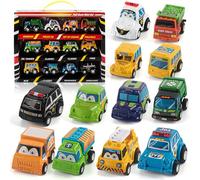 JWTRSVTY 12 PCS Mini Cars Jouet, Jouets Voiture Cars, Jouets De Véhicules Enfants, Miniatures Car Friction Jouets, Cartoon Auto Véhicule, pour Filles Garçons Anniversaire Car Cadeau
