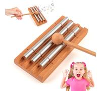 JWTRSVTY Energy Chime, Carillons De Percussion, Instrument De Percussion 3 Tons, Carillon À Main En Bois Avec Maillet, Carillon Énergétique Avec Maillet, Pour Yoga, Méditation, Gestion Salle De Classe