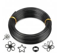 jwtyu 10m Fil de fer Souple Loisir Creatif Noir Fil Aluminium 3mm pour Les Travaux Manuels Les Sculptures l'artisanat d'art la Décoration les Bijoux les Couronnes les Plantes en Pot etc