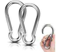 jwtyu 12x140 mm Grande Boucle en Acier Inoxydable 2 pièces Boucle en Acier Inoxydable, Charge de 500 kg, pour Longe de balançoire Accessoires de Bricolage poulie Bateau Camping Voyage pêche