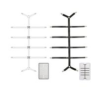 jwtyu 2 pièces Tendeur Drap Housse Attache Drap Housse élastiques pour draps avec Clips métalliques Tendeurs de draps pour literie, nappes, Matelas et Housses de canapé