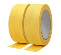 jwtyu Lot de 2 rouleaux de ruban de masquage doré de 3,5 cm x 50 m - Convient pour les travaux de peinture, la rénovation, la peinture et les travaux manuels comme ruban de peinture