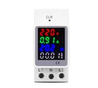 JWWIAZ 1pc 4IN1 AC 110V 220V 100A Tension Courant KWH Moniteur d'énergie électrique Compteur Volt AMP Voltmètre Ampèremètre Wattmètre Rail DIN(AC 160-275V)