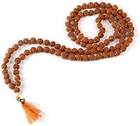 JX2-Collier mala Rudraksha constitué de 108 graines naturelles de Rudraksha de l'Himalaya, bracelet de prière avec perles de 9 mm