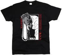 JXAYCHQZ Chainsaw Man Anime 190 GSM Cotton T-Shirt Men(X-Large)