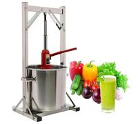 JXCCA Pressoir Huile Dolive, Pressoir A Fruit, avec Valve, Presse-vin de Fruits, Vérin Hydraulique, Colonne de Pression 304 et Corps Extérieur 201, Amovible et Nettoyable, 12 L/ 3.17 Gallons