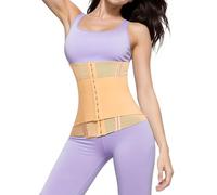 JXCTNNU Gaine Ventre Plat Gaine Post Partum Ceinture de Sudation Ceinture Abdominale Maille Respirante Gaine Post Accouchement Corset Ventre Plat pour Femme et Homme (Beige, S(64-72cm))
