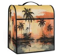 JXDXHCW Housse anti-poussière pour mixeur de 6 à 8 litres, housse anti-poussière avec poignée supérieure et poches pour accessoires, housse pour appareil de cuisine - Aquarelle Tropica Tree Sea
